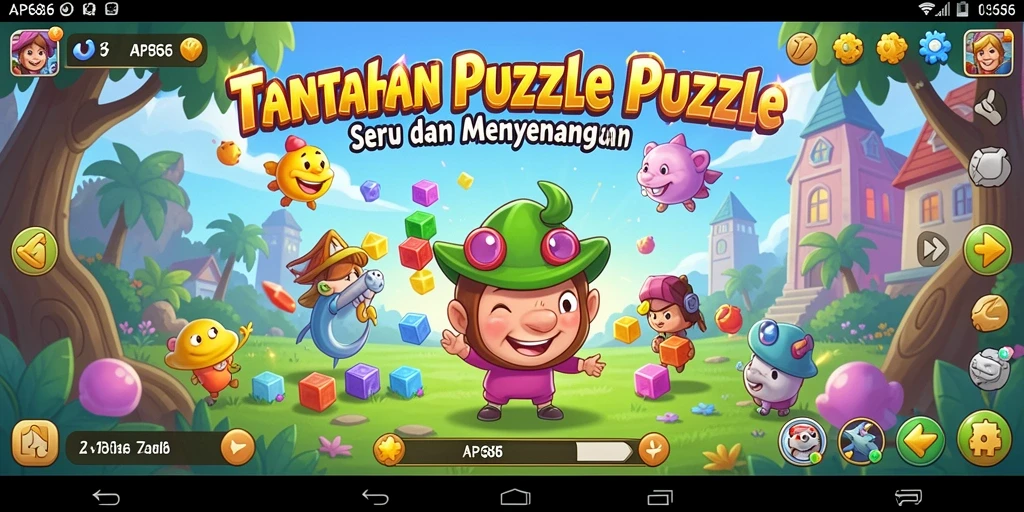 Screenshot gameplay AP686 menunjukkan tantangan Puzzle yang menarik.