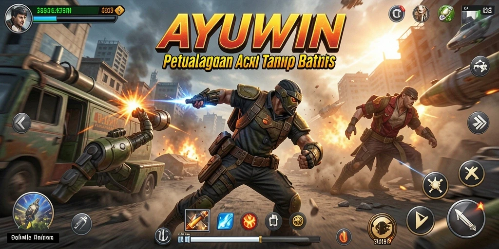 Screenshot yang menunjukkan aksi seru dalam gameplay AYUWIN.
