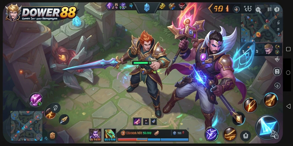 Tampilan gameplay DOWER88 yang menegangkan dan seru.