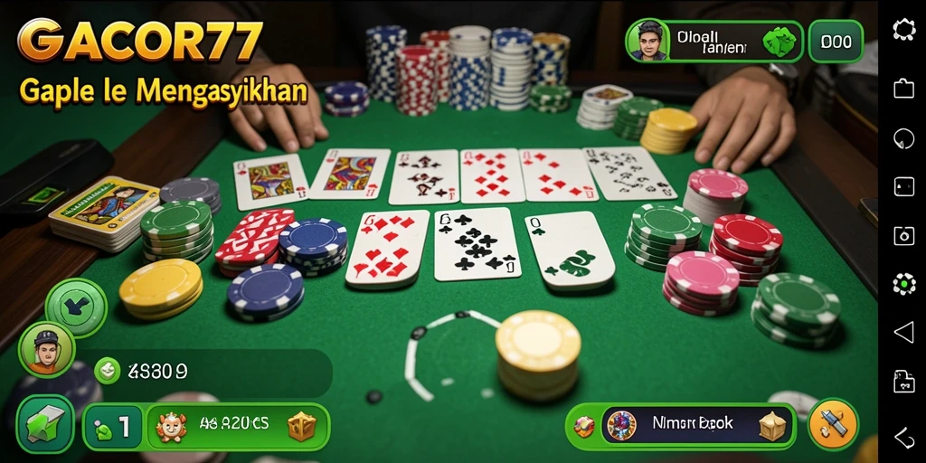 Tampilan menarik dari gameplay Gaple GACOR77.