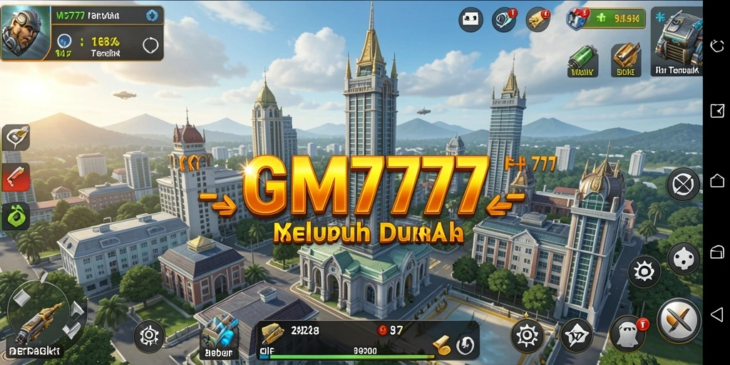 Screenshot gameplay GM777 menampilkan aksi menegangkan dan strategi Tower Defense.