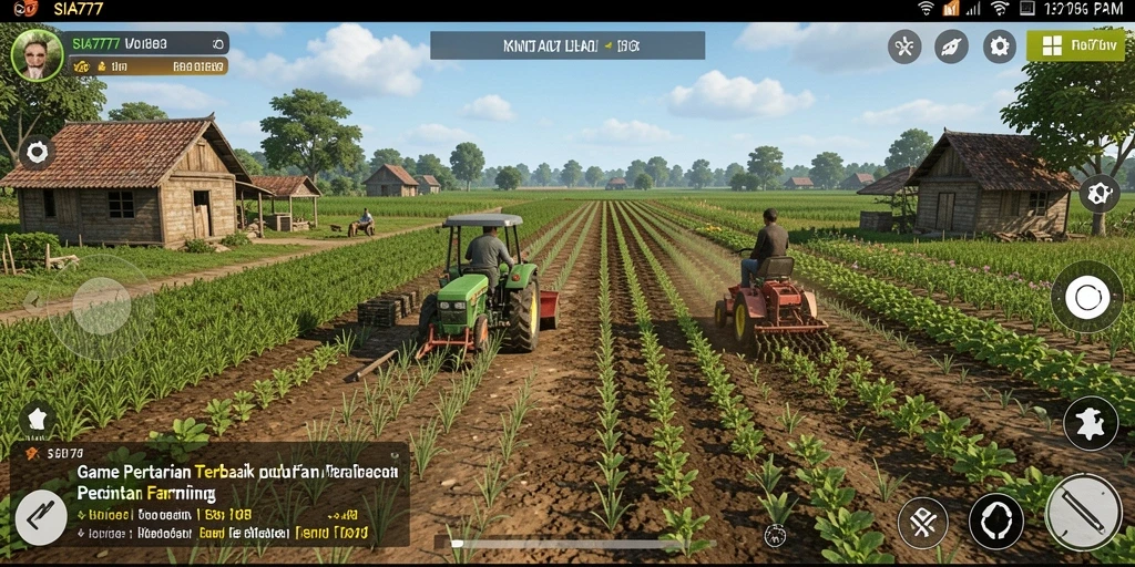 Tangkapan layar gameplay SIA777 dengan aktivitas bertani yang seru.