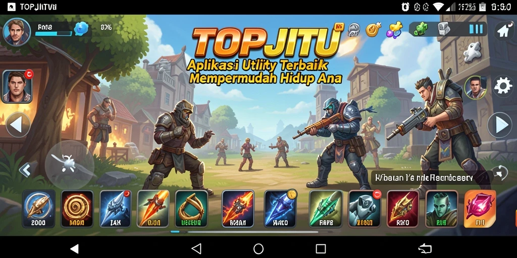 Tampilan antarmuka pengguna aplikasi TOPJITU yang intuitif dan modern.